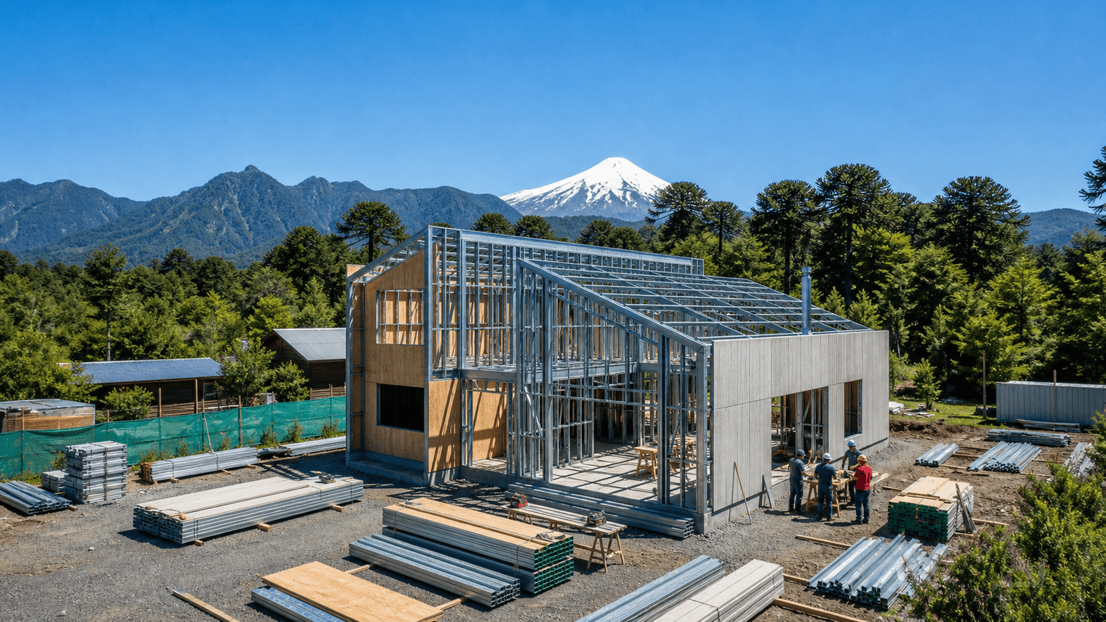 Construir en Verano para habitar en Invierno: Cronograma logístico en la Araucanía